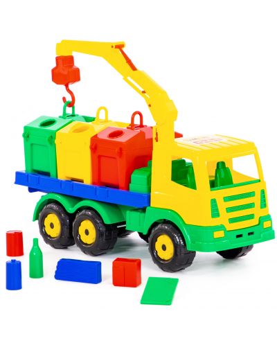 Jucărie pentru copii Polesie Toys - Camion de gunoi cu accesorii - 1