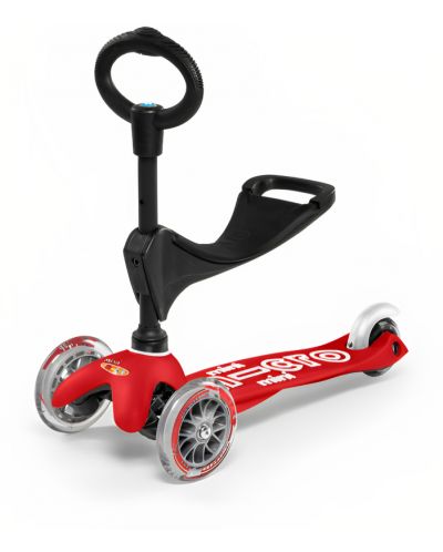 Scooter pentru copii 3 în 1 Micro - Mini Deluxe, Red - 1