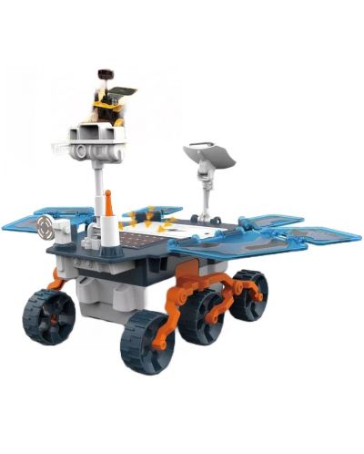Jucărie de asamblare pentru copii Raya Toys - Robot solar Mars Rover, 46 de piese, albastru - 1