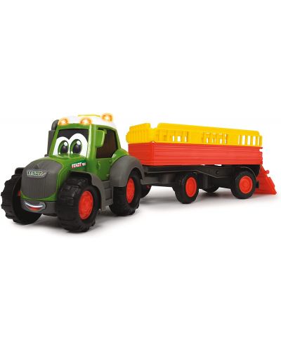 Jucarie pentru copii Dickie Toys ABC - Tractor cu remorca pentru animale, Fendti - 1
