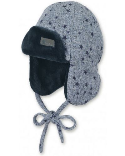 Pălărie de iarnă pentru copii Sterntaler - 49 cm, 12-18 luni, gri - 1