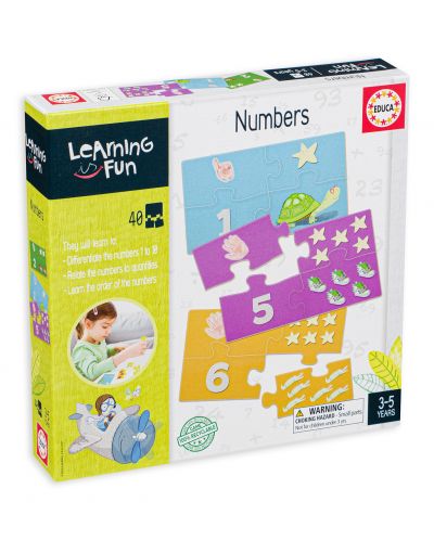 Puzzle pentru copii Educa din 40 de piese - Numerele - 1