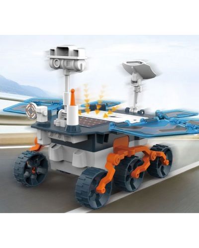 Jucărie de asamblare pentru copii Raya Toys - Robot solar Mars Rover, 46 de piese, albastru - 2