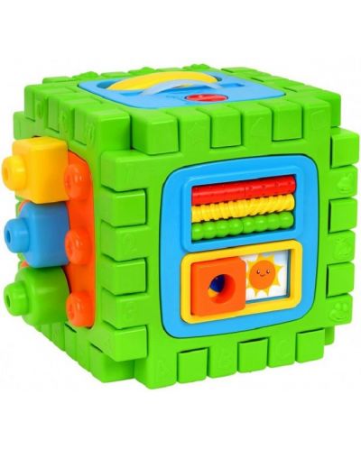 Jucarie pentru copii Globo - Cub muzical educativ, 2 in 1 - 1