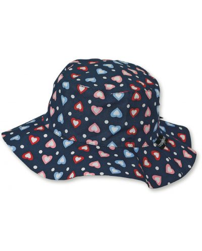 Pălărie de vară pentru copii cu boruri Sterntaler - inimioare, 53 cm, 2-4 ani - 1