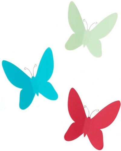 Decor pentru perete Umbra - Mariposa, 9 fluturi, multicolor - 3