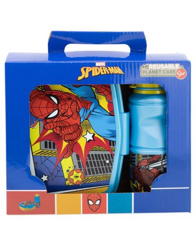 Set pentru copii Stor - Spider-Man, sticlă și cutie pentru mâncare - 2