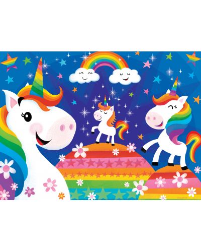 Puzzle Master Pieces de 24 piese - Rainbow unicorns - 2