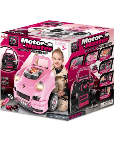 Automobil interactiv pentru copii Buba - Motor Sport, roz - 5