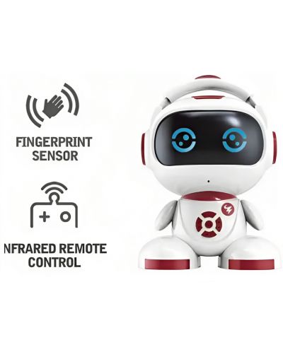 Robot pentru copii Sonne - Boron, cu tracțiune infraroșie, roșu - 3
