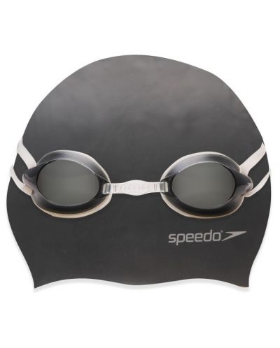Set de înot pentru copii Speedo - șapcă și ochelari de protecție, negru - 1