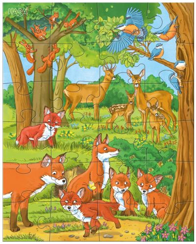 Puzzle pentru copii 3 in 1 Haba - Familiile animalelor - 2