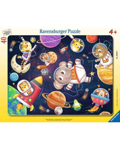 Puzzle pentru copii Ravensburger  din 40 piese - Animal astronauts - 1