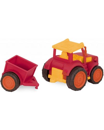 Jucarie pentru copii Battat - Tractor cu remorca, rosu - 2