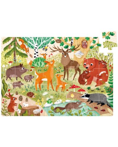 Puzzle pentru copii Banana Panda din 40 de piese - Animalele din pădure - 2