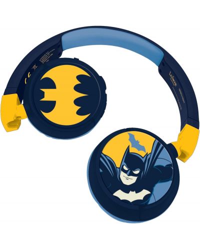 Căști pentru copii Lexibook - Batman HPBT010BAT, wireless, albastru  - 3
