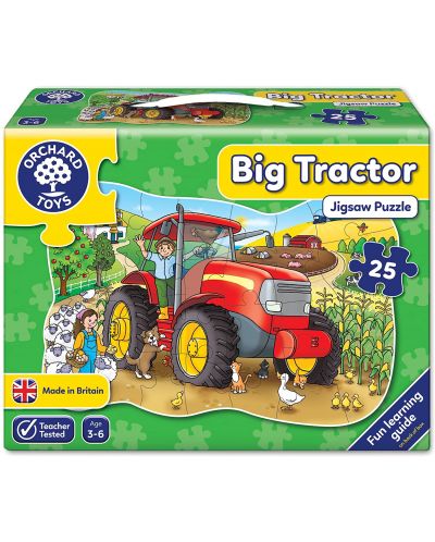 Puzzle pentru copii Orchard Toys - Marele tractor, 25 piese - 1