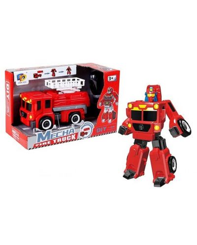 Camion pentru copii Raya Toys - Transformer, roșu - 1