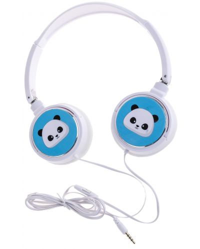 Căști pentru copii cu microfon I-Total - Panda Collection 11081, alb - 1