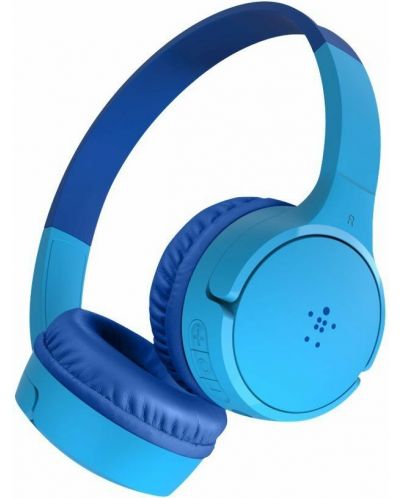 Casti cu microfon pentru copii Belkin - SoundForm Mini, wireless, albastre - 1
