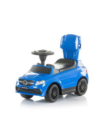 Mașină pentru copii cu mâner și baldachin Chipolino - Mercedes AMG GLЕ63, albastrâ - 4