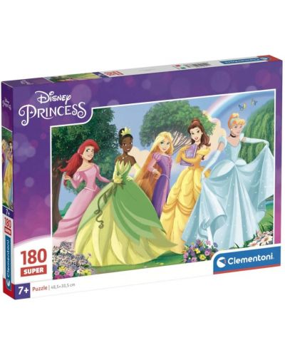 Puzzle pentru copii Clementoni din 180 piese - Prințese Disney - 1