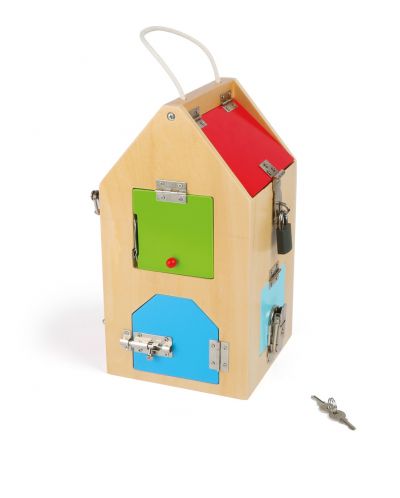 Jucărie din lemn Small Foot - Casa cu încuietori - 3