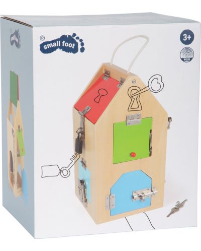 Jucărie din lemn Small Foot - Casa cu încuietori - 11