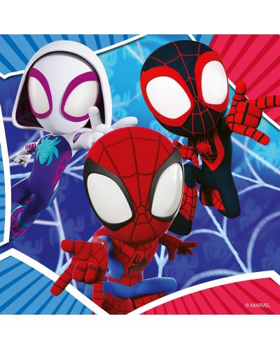 Puzzle pentru copii Ravensburger  3 x 49 piese - Spidey și prietenii săi minunați - 2