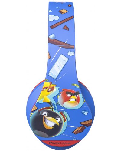 Căști pentru copii PowerLocus - P2 Kids Angry Birds, wireless, albastru/rosu - 4