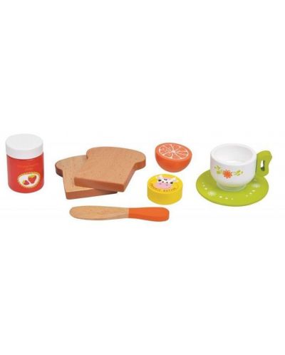 Set de joaca Lelin - Toster pentru copii, cu produse pentru mic dejun, verde - 3