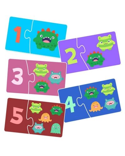 Neobebek Puzzle educațional pentru copii - Monștrii dulci - 2