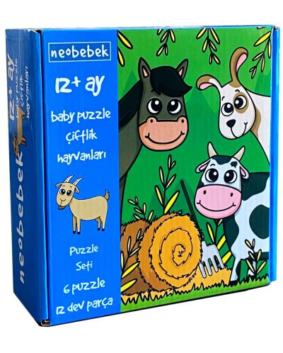 Puzzle pentru copii Neobebek - Animale de fermă - 2