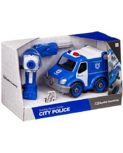 Set pentru copii Raya Toys - Furgonetă de poliție City Rolis, asamblat - 1