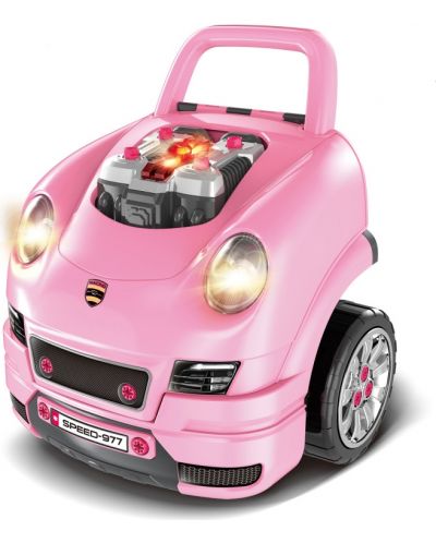 Automobil interactiv pentru copii Buba - Motor Sport, roz - 1