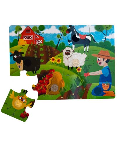 Puzzle Neobebek - DinoMini Feel and Touch, Ferma - 1