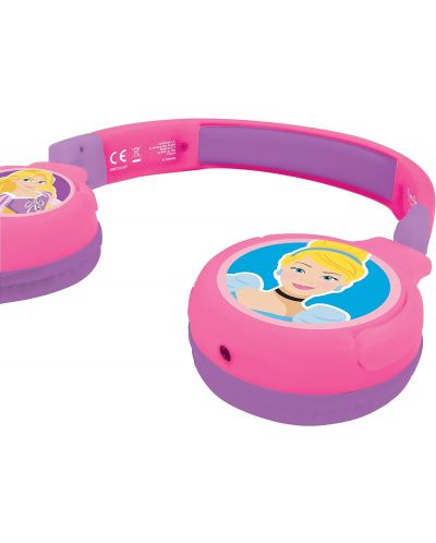 Căști pentru copii Lexibook - Princesses HPBT010DP, wireless, roz - 3