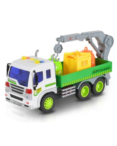 Jucărie pentru copii Moni Toys - Camion cu containere și macara, 1:16 - 3
