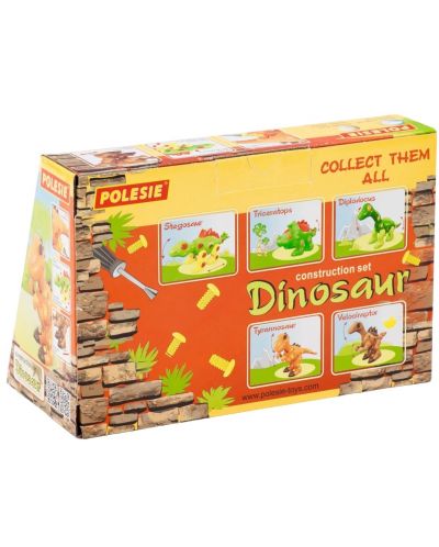 Constructor pentru copii Polesie Toys -  Dinozaur triceratops - 6