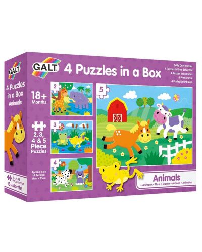 Puzzle pentru copii Galt - Animale, 4 piese - 1