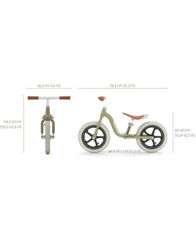 Bicicletă de echilibru pentru copii Chillafish - Charlie LUX, verde - 2