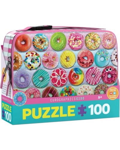 Eurographics 100 de piese Puzzle pentru copii - Cutie de prânz "Gogoși delicioase"  - 1