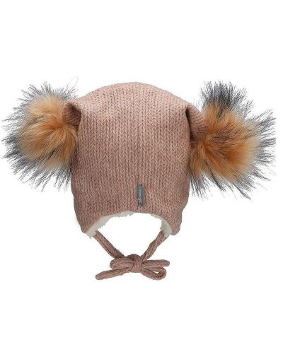 Pălărie de iarnă pentru copii cu pompoane Sterntaler - Fetiță, 55 cm, 4-6 ani - 2