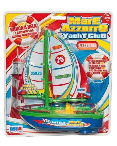 Jucarie pentru copii RS Toys - Barca cu panze cu carma mobila - 1