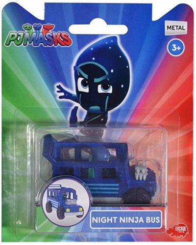 Jucarie pentru copii Dickie Toys PJ Masks - Autobuz ninja de noapte, 7 cm - 2