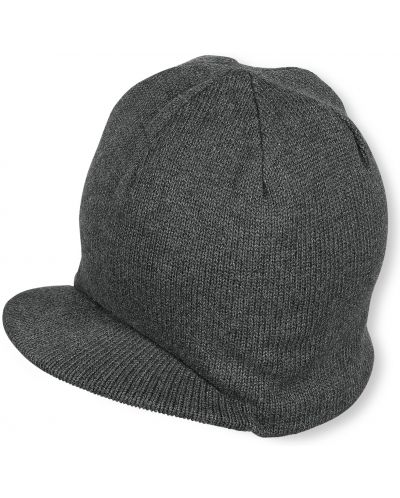 Pălărie  tricotată pentru copii cu vizor Sterntaler - 51 cm, 18-24 luni, gri - 1