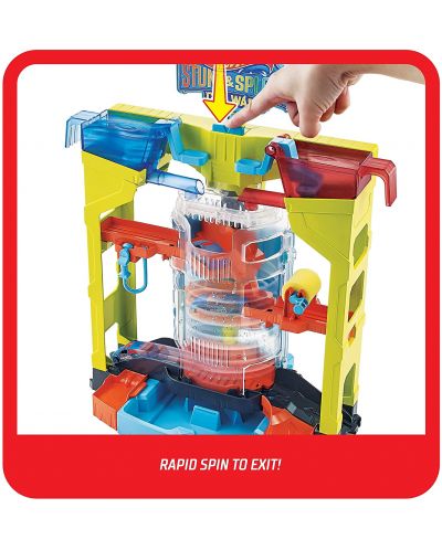 Jucarie pentru copii Mattel Hot Wheels Colour Shifters - Spalatorie auto  - 5