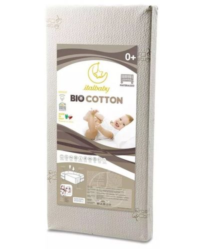 Saltea pentru copii Italbaby - Bio cotton, 60 x 120 x 12 cm - 2