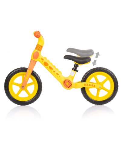 Bicicletă de echilibru pentru copii Chipolino - Dino, galben și portocale - 3