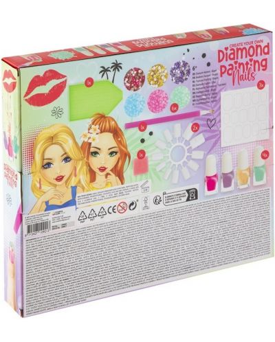 Set manichiură pentru copii Grafix - Besties, Diamond Painting Nail  - 2